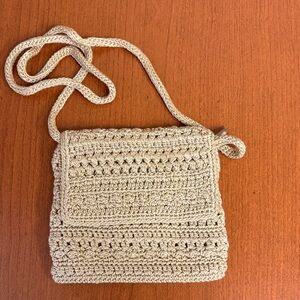 The SAK - Beige Crochet Crossbody Bag